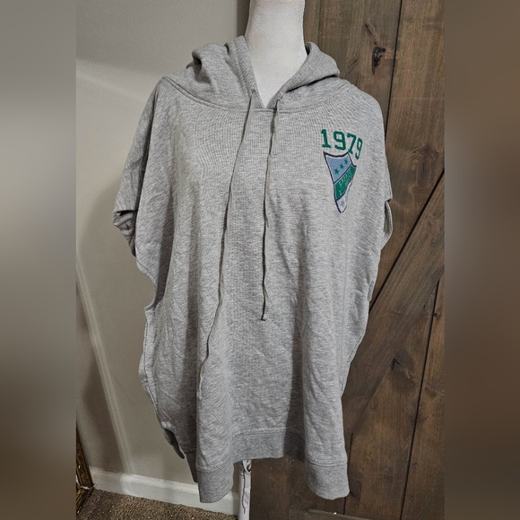 DAILY PRACTICE By Anthropologie Team Spirit Sleeveless Hooded Sweatshirt.XL NWT - Picture 7 of 12